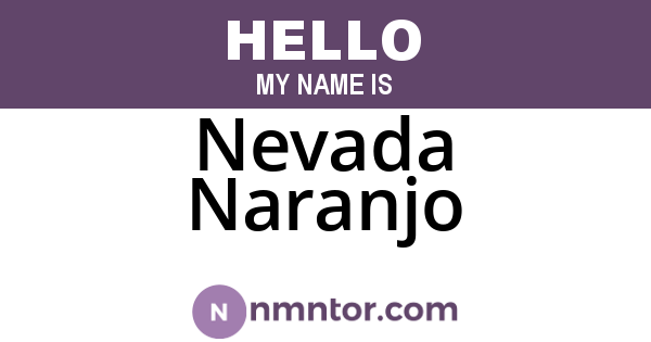 Nevada Naranjo
