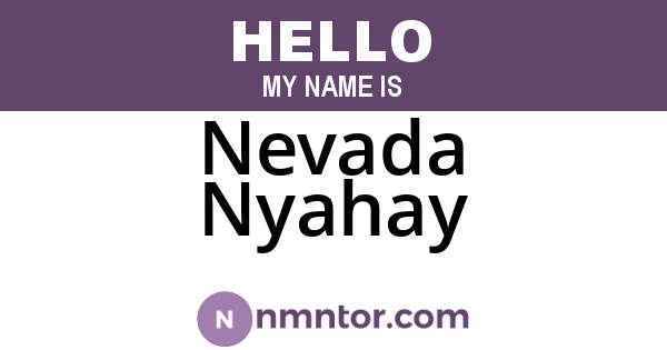 Nevada Nyahay