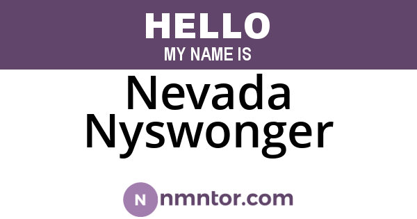 Nevada Nyswonger