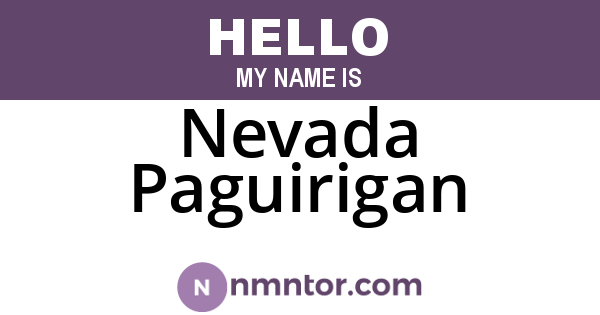 Nevada Paguirigan