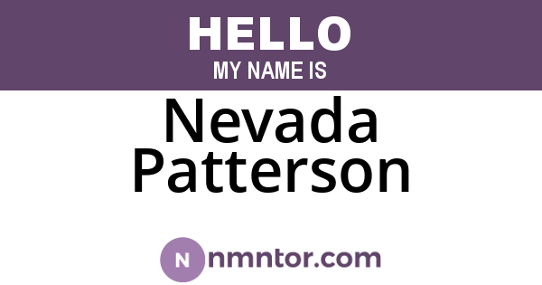 Nevada Patterson
