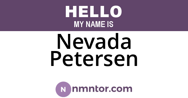 Nevada Petersen