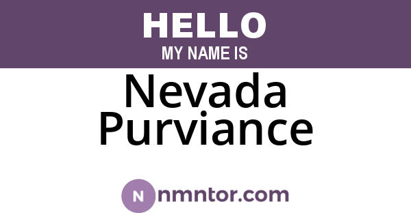 Nevada Purviance