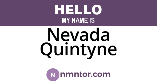 Nevada Quintyne