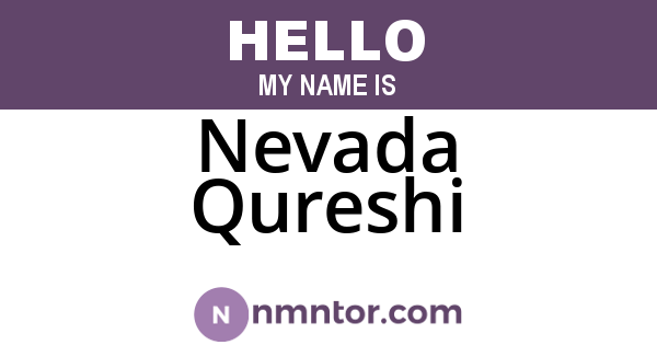 Nevada Qureshi