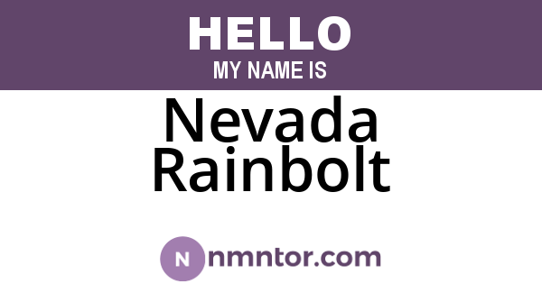 Nevada Rainbolt