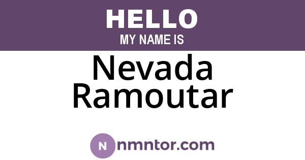 Nevada Ramoutar