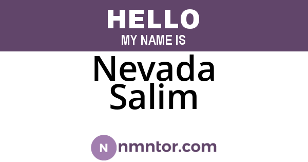 Nevada Salim