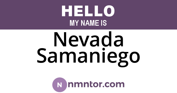 Nevada Samaniego