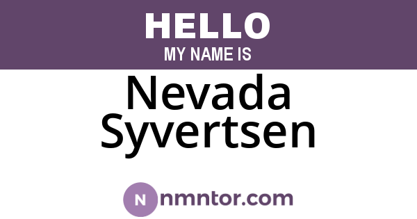 Nevada Syvertsen