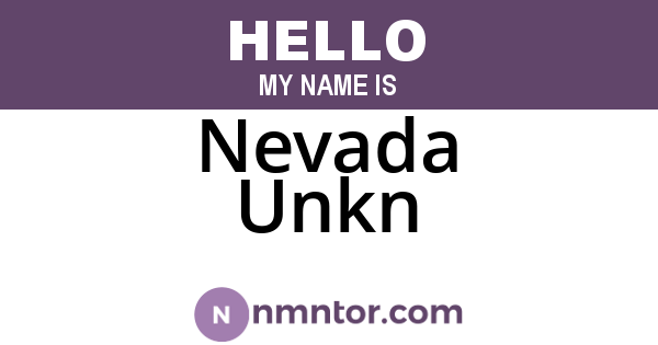 Nevada Unkn