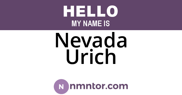 Nevada Urich