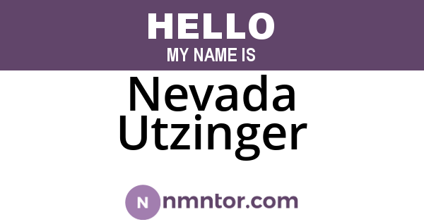 Nevada Utzinger