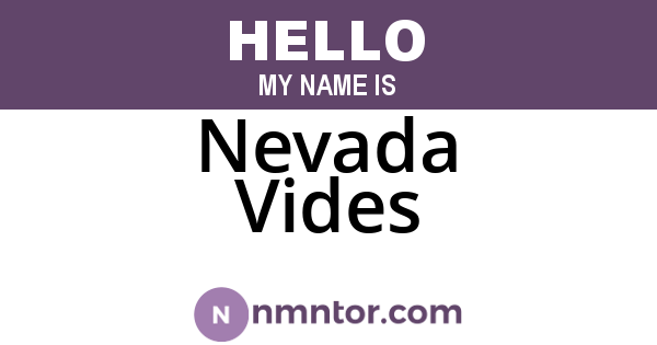 Nevada Vides