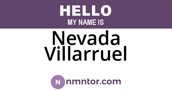 Nevada Villarruel
