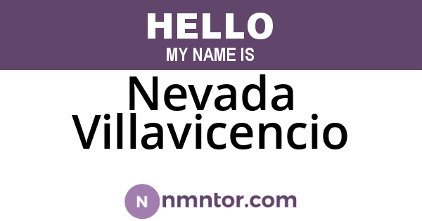 Nevada Villavicencio