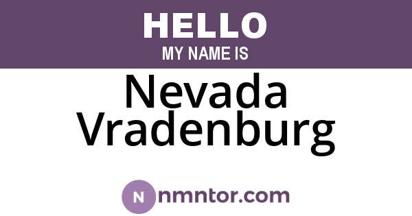 Nevada Vradenburg