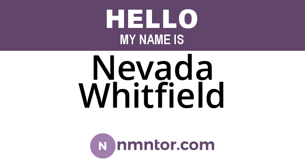 Nevada Whitfield