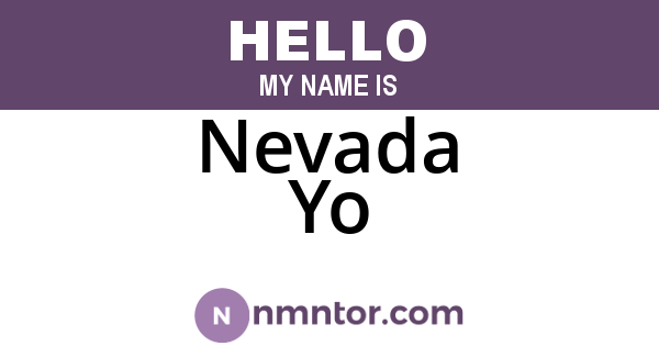 Nevada Yo