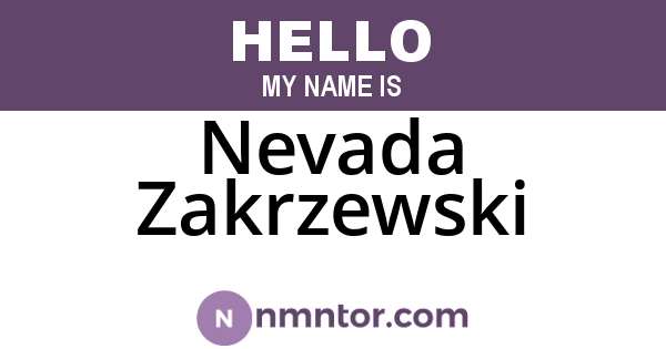 Nevada Zakrzewski