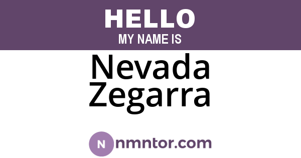 Nevada Zegarra