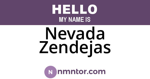 Nevada Zendejas