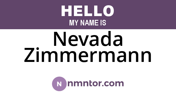 Nevada Zimmermann