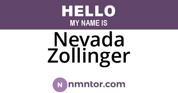 Nevada Zollinger