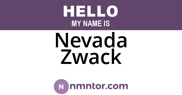 Nevada Zwack