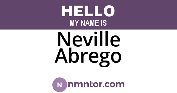 Neville Abrego