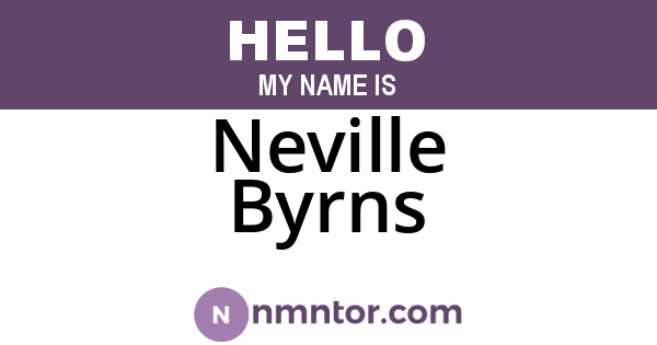Neville Byrns