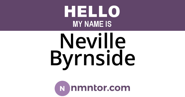 Neville Byrnside