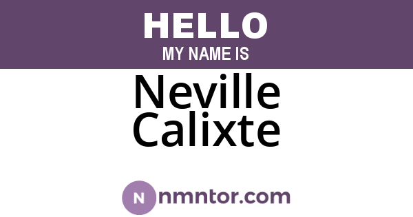 Neville Calixte