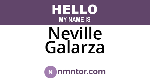 Neville Galarza