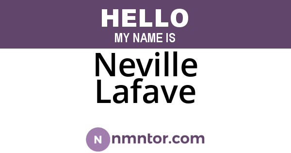 Neville Lafave