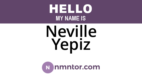 Neville Yepiz