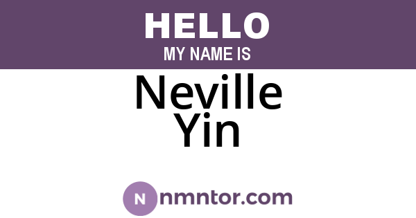 Neville Yin