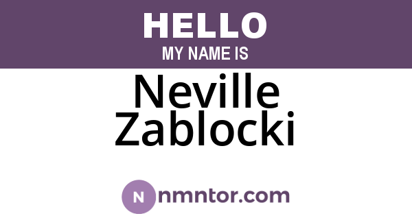 Neville Zablocki