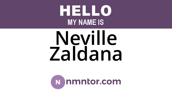 Neville Zaldana
