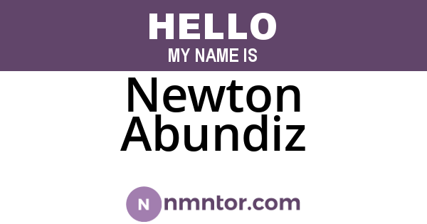 Newton Abundiz