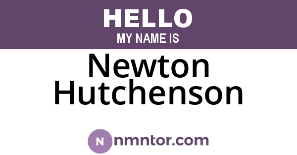 Newton Hutchenson