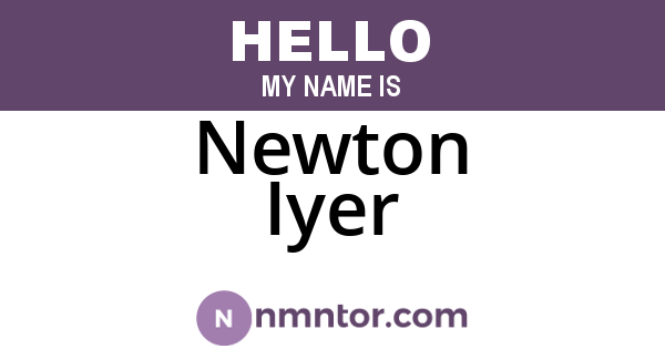 Newton Iyer