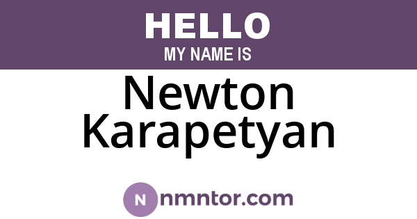 Newton Karapetyan