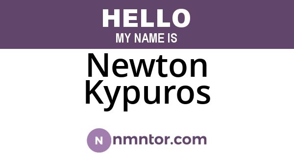 Newton Kypuros