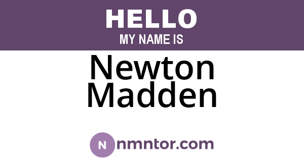 Newton Madden