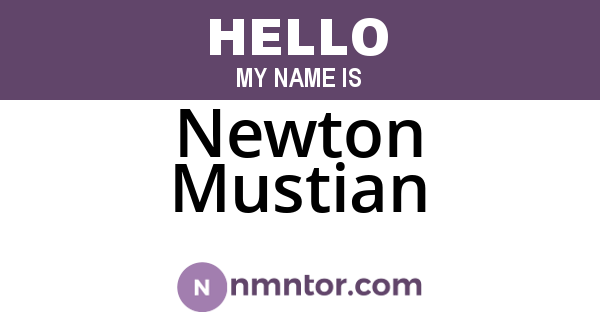 Newton Mustian