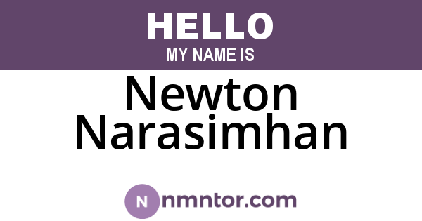 Newton Narasimhan