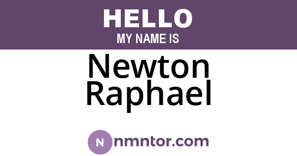 Newton Raphael