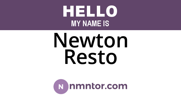 Newton Resto