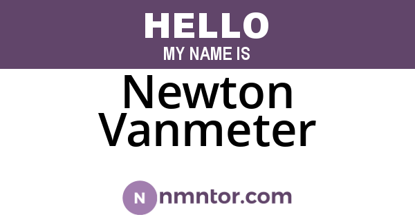 Newton Vanmeter